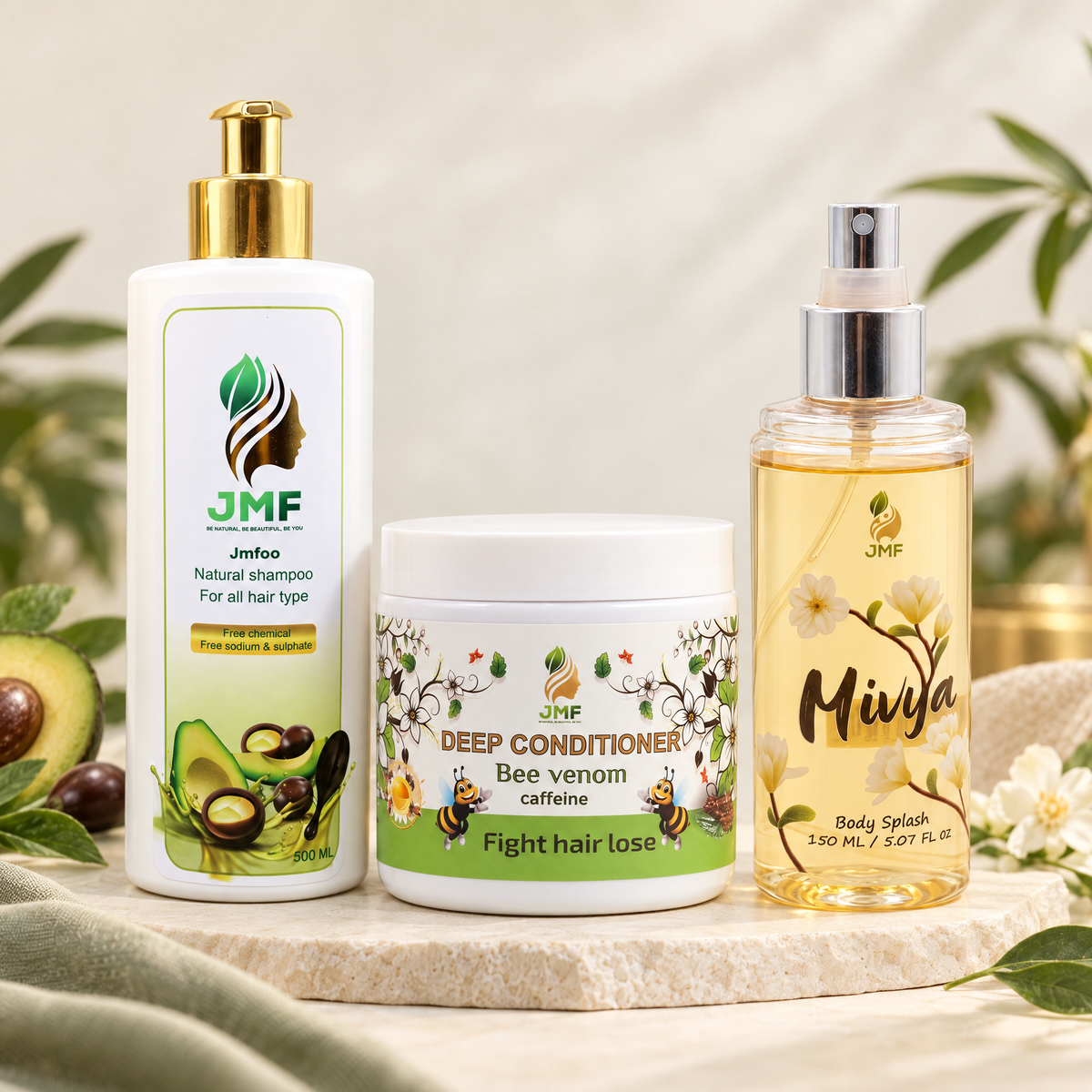 JMF Glow & Care Hair & Body Bundle | باقة جلو آند كير للشعر والجسم